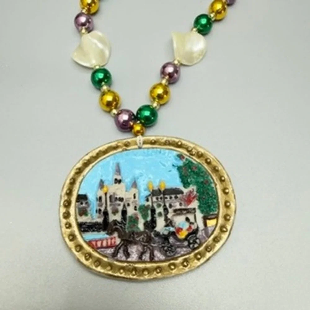 Vintage Mardi Gras Beads New Orleans Necklace 26